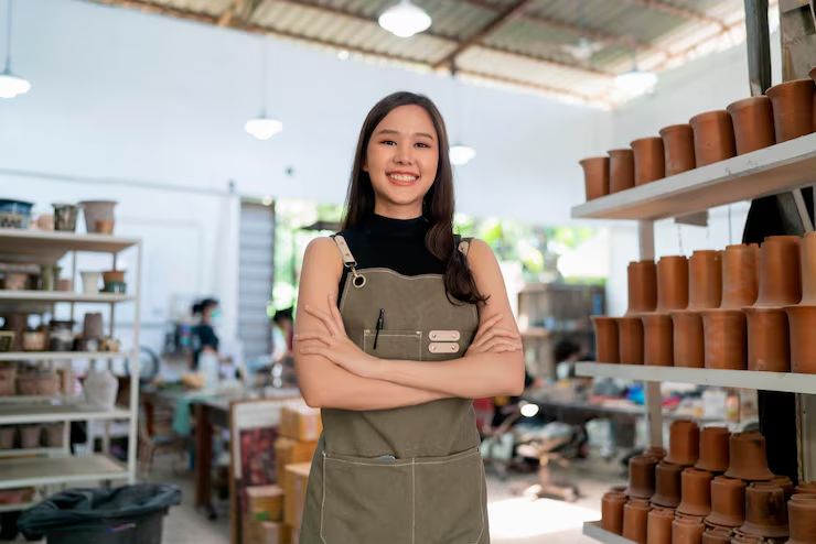 小企业主在店里